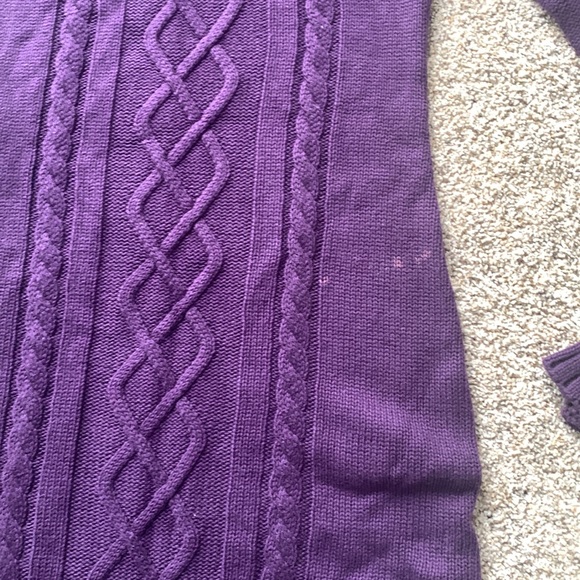 Purple Athleta Sweater Hooded Dress Size Medium - Picture 6 of 6